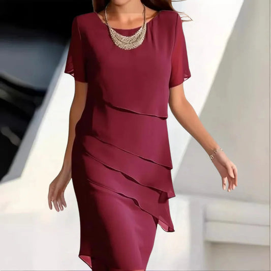 Women's Summer Midi Dress | Tiered Chiffon & Elegant Occasion Style