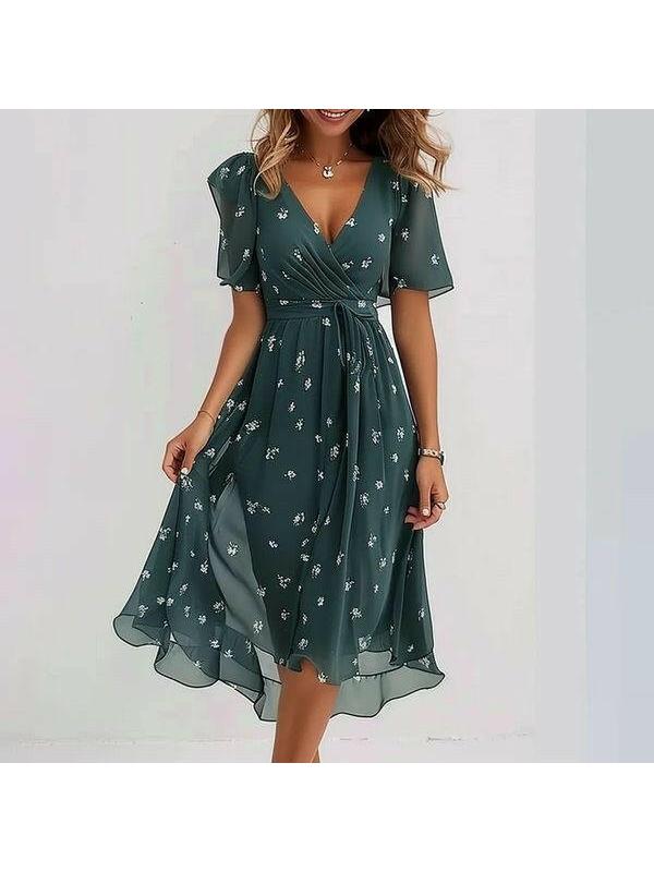 Women's Summer Midi Dress | Vibrant Print & Feminine Flowy Fit