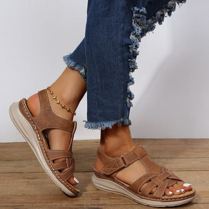 Interwoven Strap Women's Summer Sandals for Everyday Wear