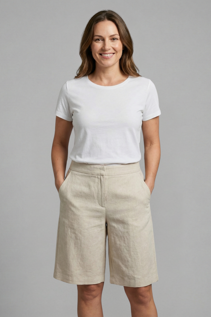 Women's Summer Shorts | High-Waisted Tailored Fit