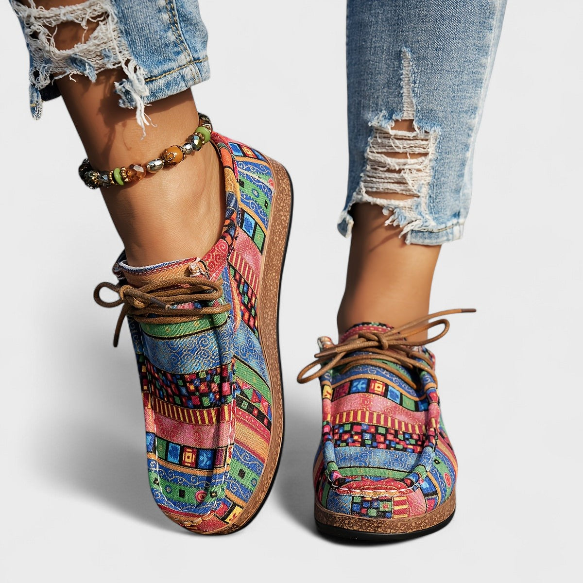 Women's Summer Sneakers | Orthopedic Support & Boho Print Design