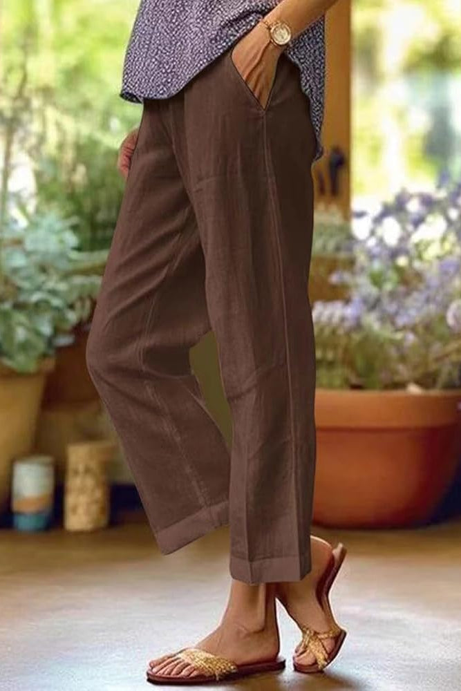Women's Summer Trousers | Lightweight & Flattering Straight-Leg Fit