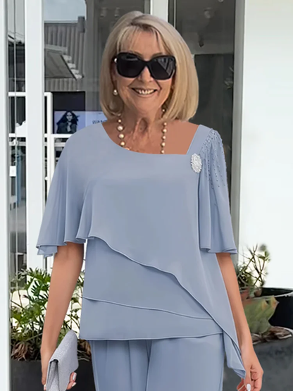 Women's Summer Two Piece Set | Flowy Top & Relaxed Fit