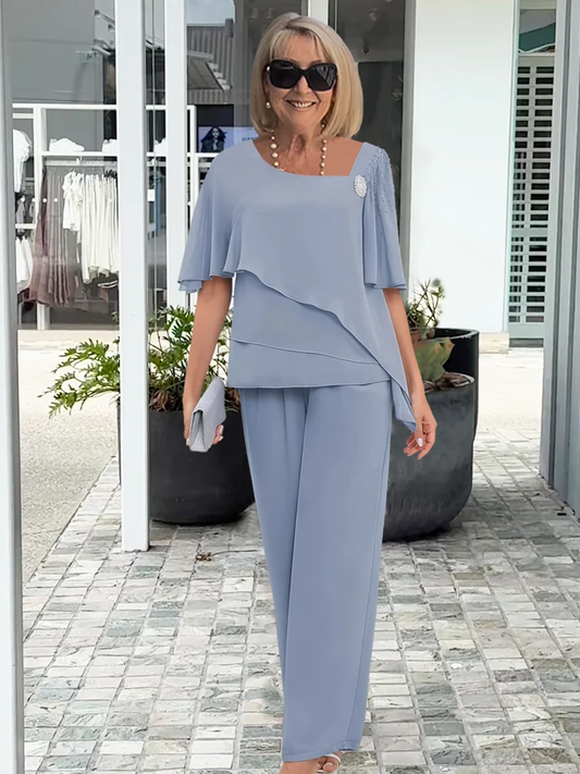 Women's Summer Two Piece Set | Flowy Top & Relaxed Fit
