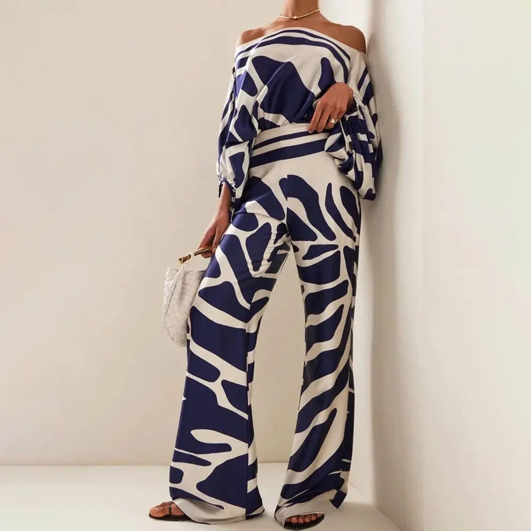 Women's Summer Two Piece Set | Off-Shoulder & Flowing