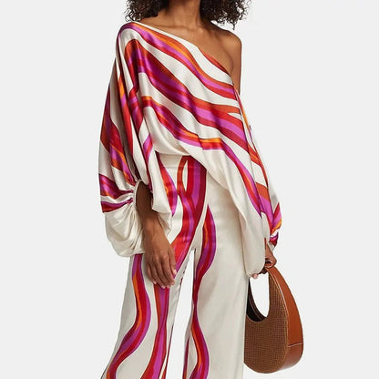 Women's Summer Two Piece Set | Off-Shoulder & Flowing