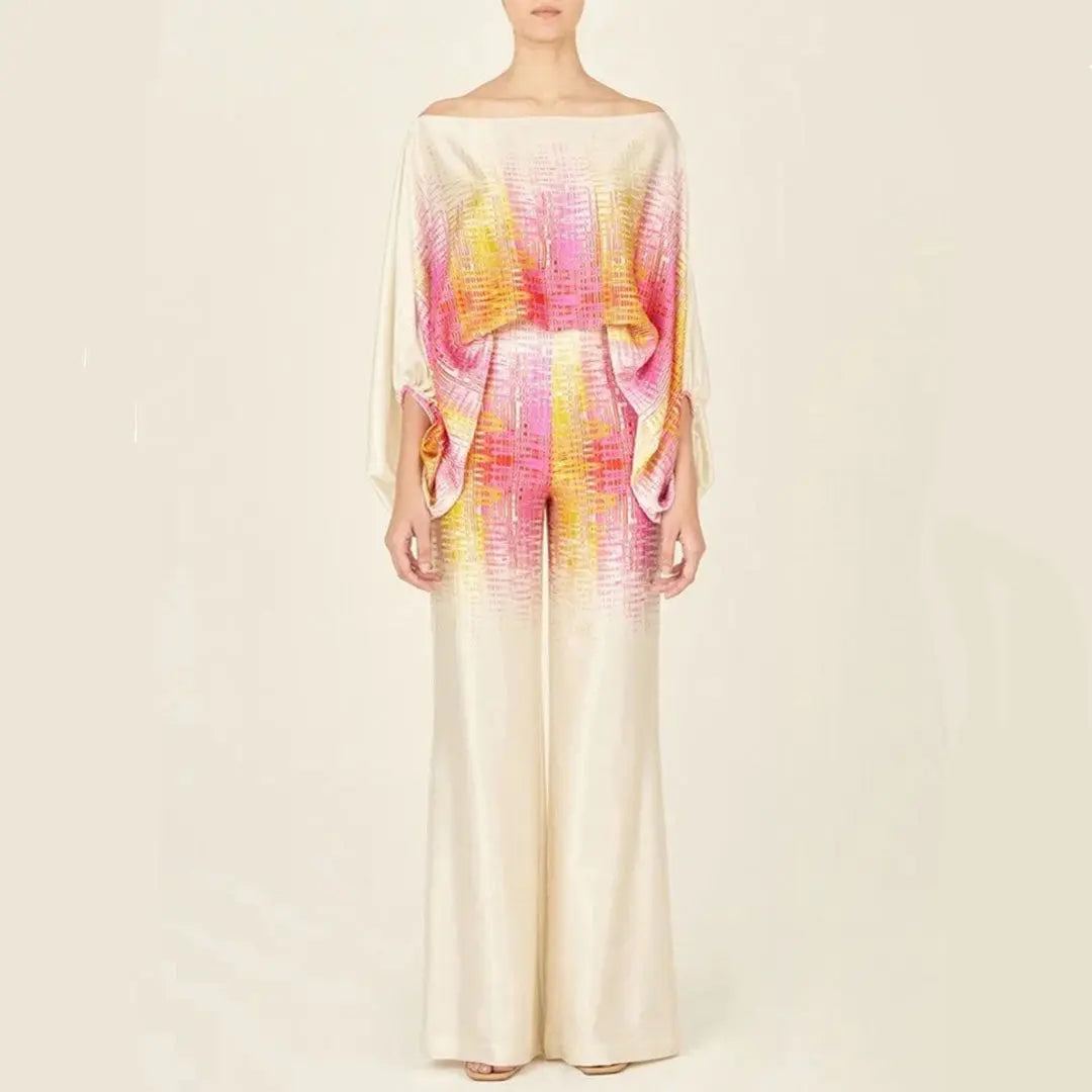 Women's Summer Two Piece Set | Off-Shoulder & Flowing
