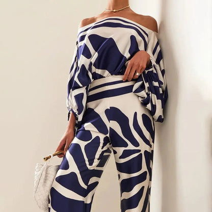 Women's Summer Two Piece Set | Off-Shoulder & Flowing