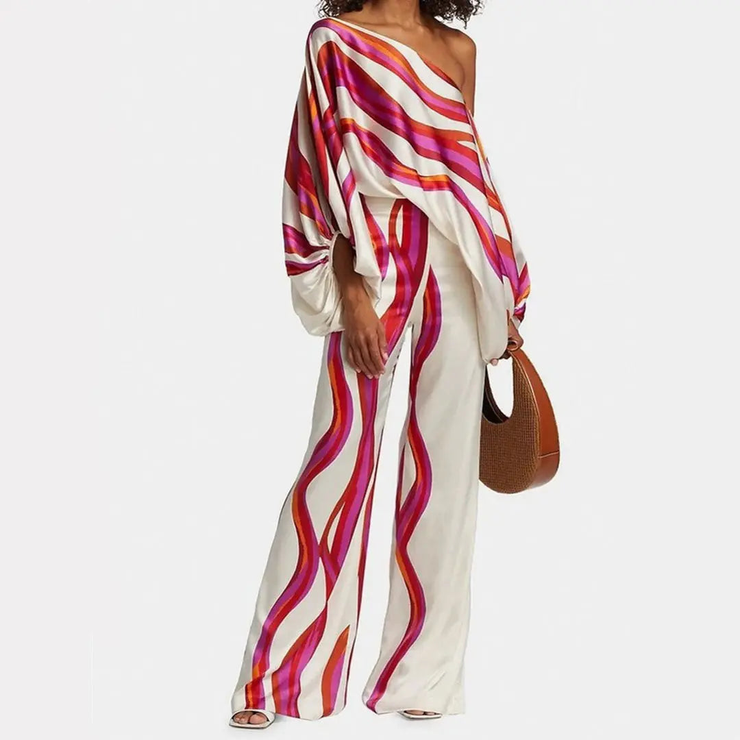 Women's Summer Two Piece Set | Off-Shoulder & Flowing