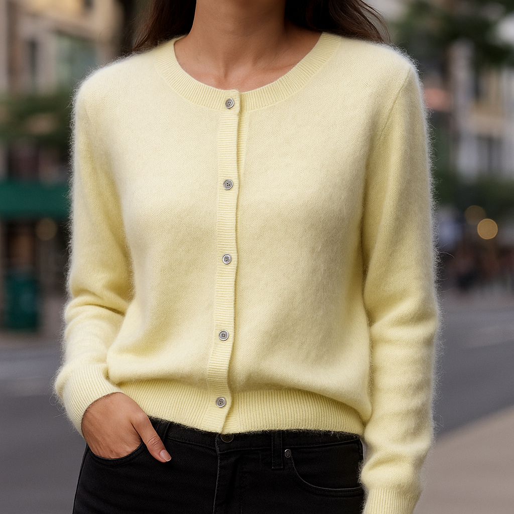 Women's Sweater | Round Neck Button Front