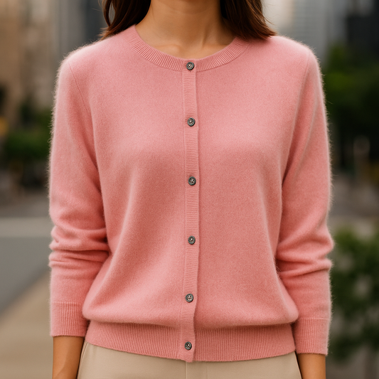 Women's Sweater | Round Neck Button Front