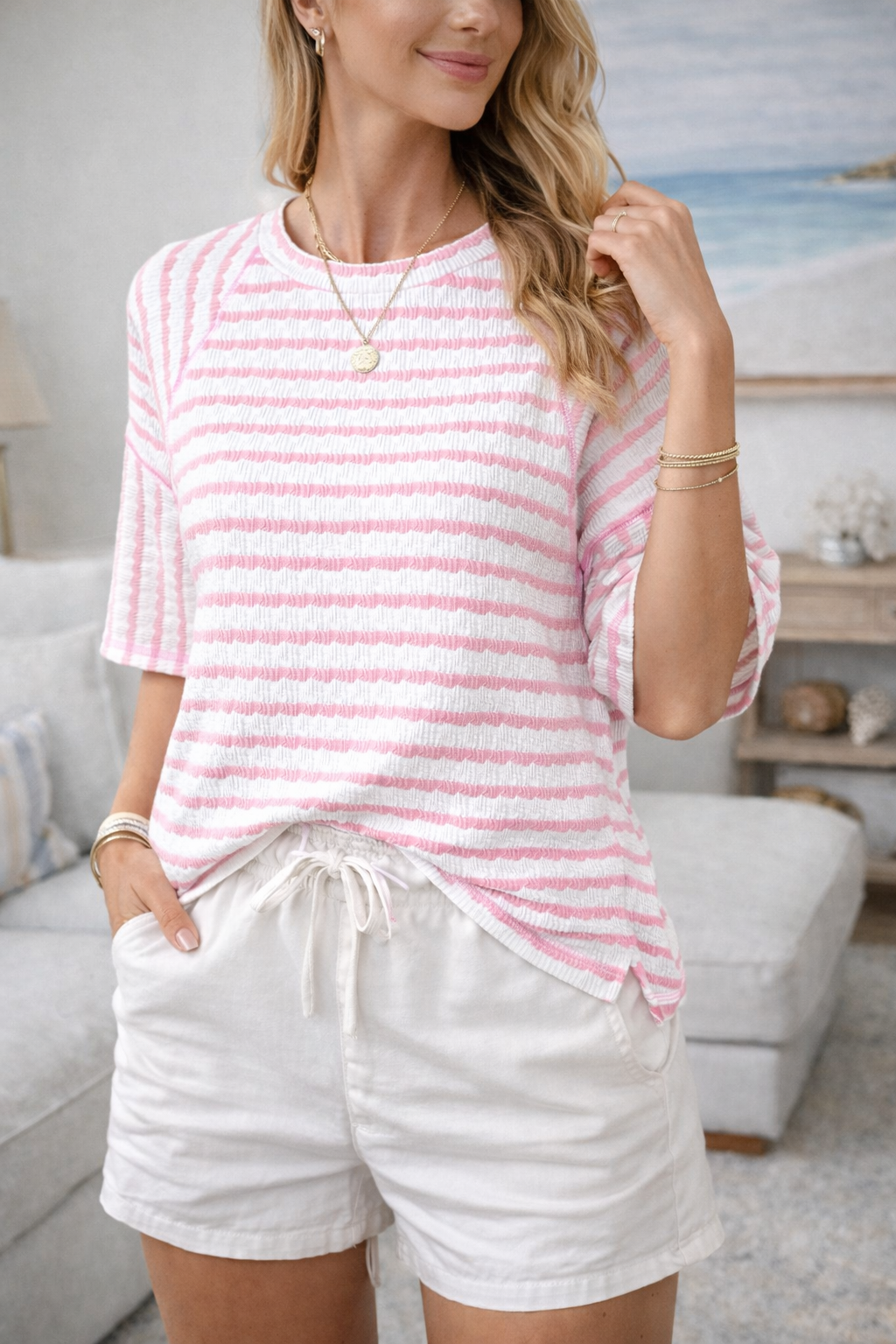 Women's T-Shirt | Striped Relaxed Fit