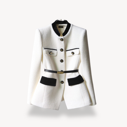 Velvet Women's Blazer with Gold-Tone Accents