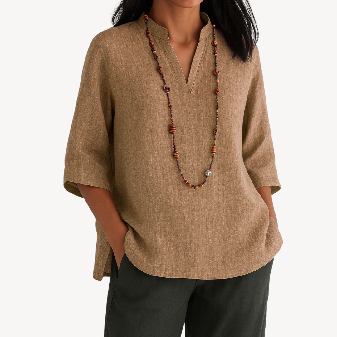 Women's Top | Tunic Loose Fit V-Neck