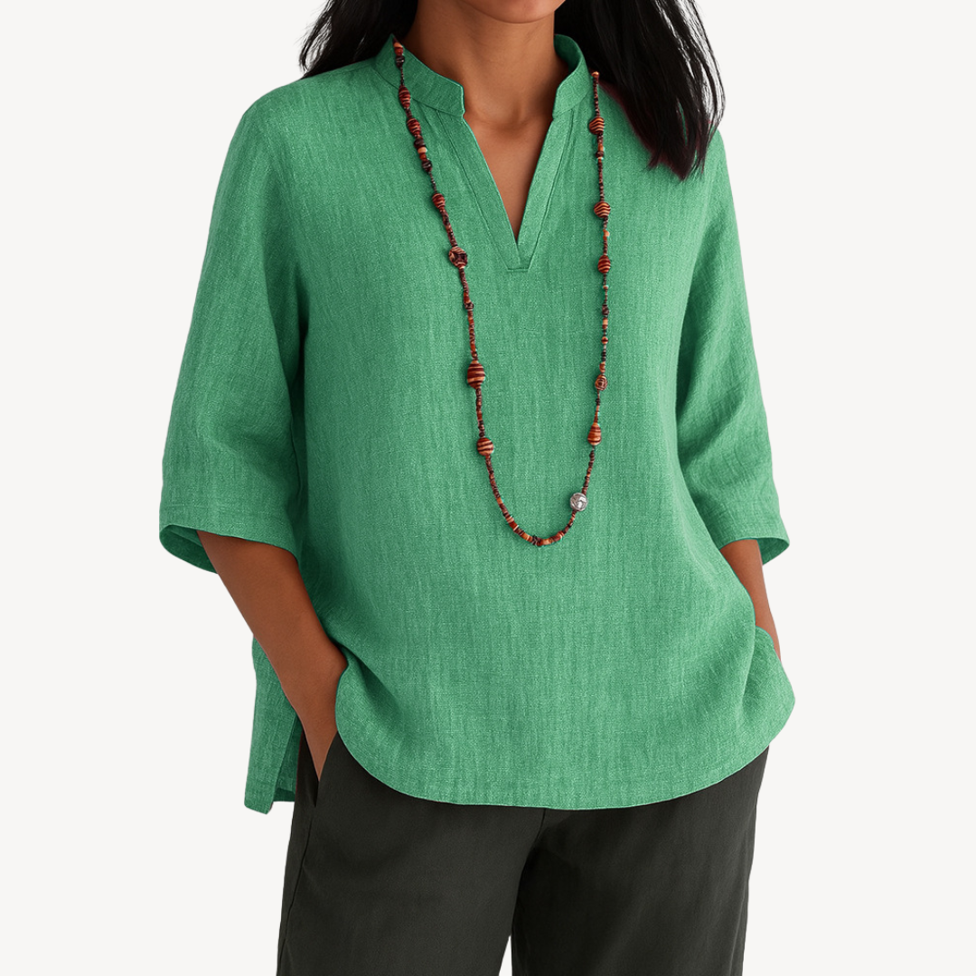 Women's Top | Tunic Loose Fit V-Neck
