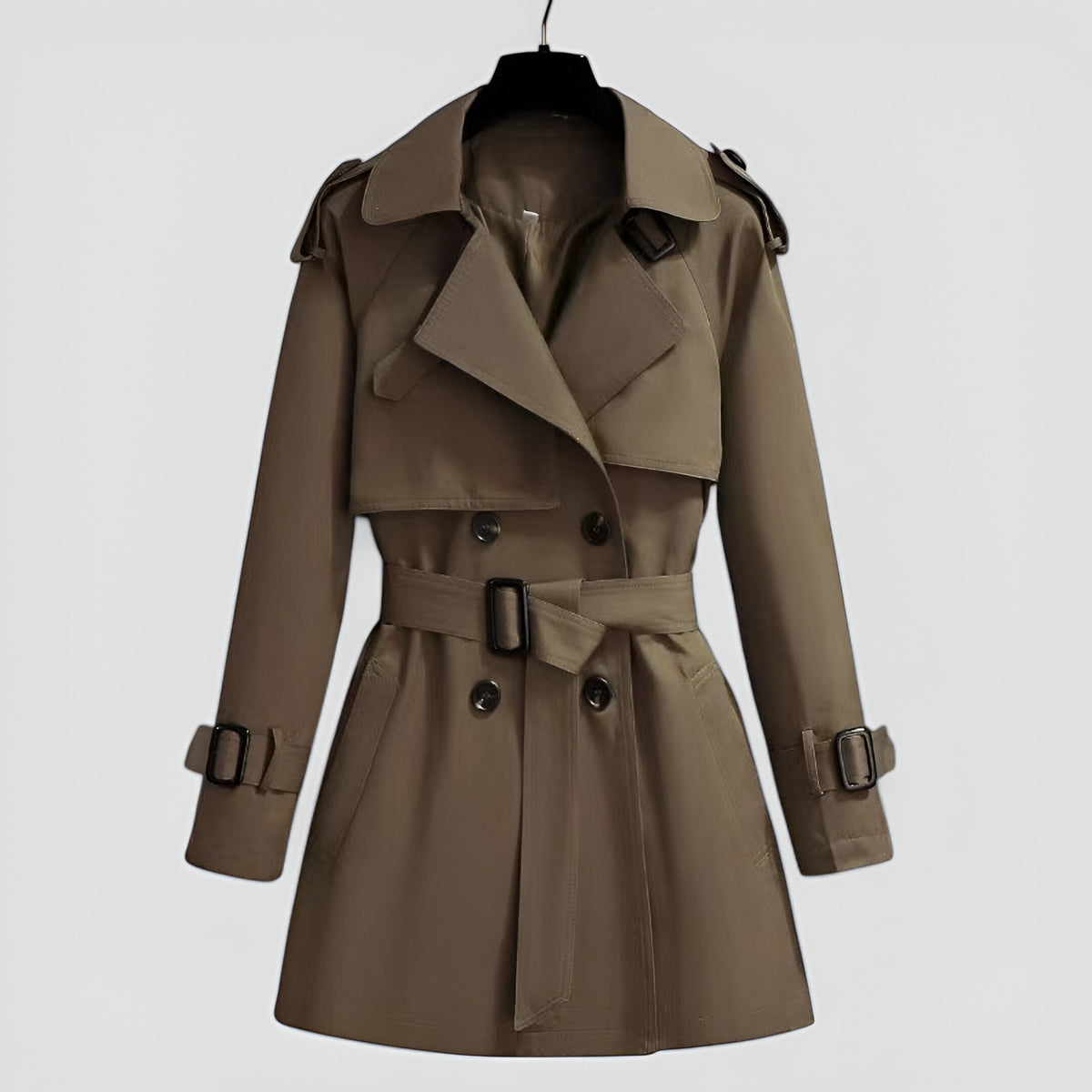 Women's Trench Coat | Cinched Waist Double-Breasted