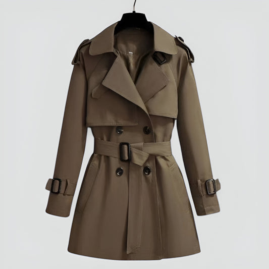 Women's Trench Coat | Cinched Waist Double-Breasted