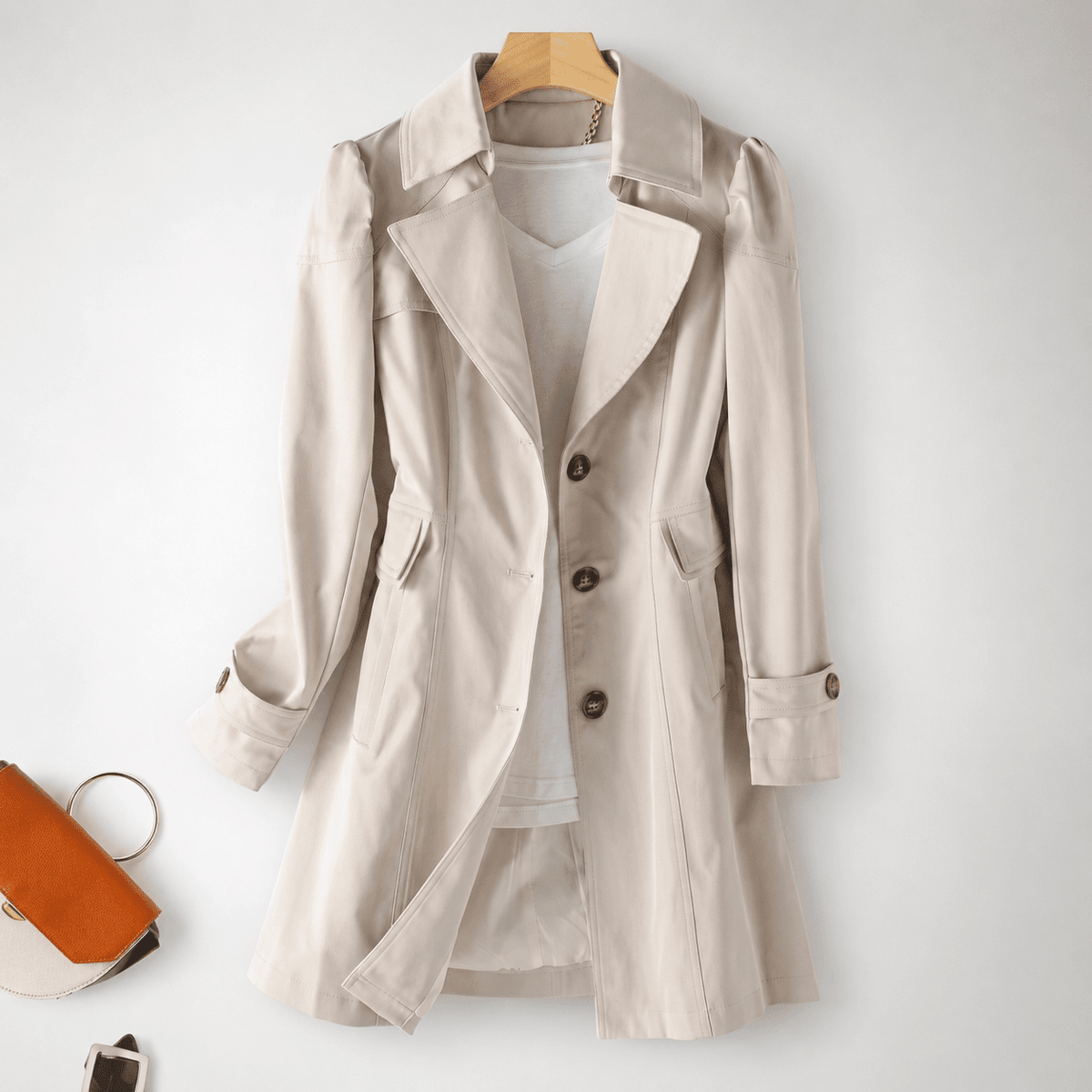 Women's Trench Coat | Tailored Fit & Longline Design