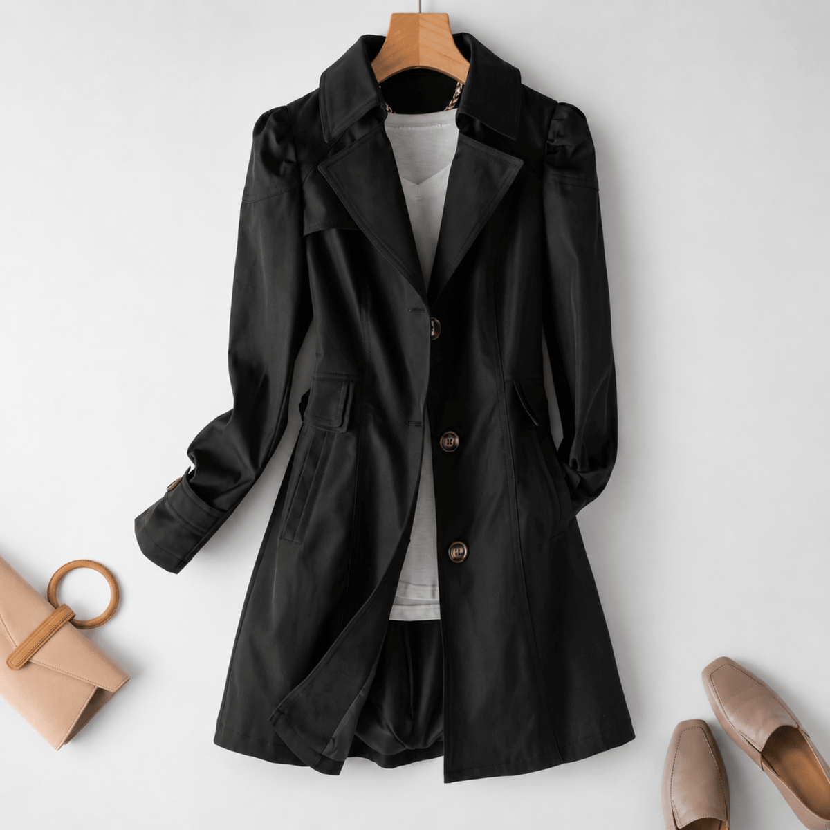 Women's Trench Coat | Tailored Fit & Longline Design
