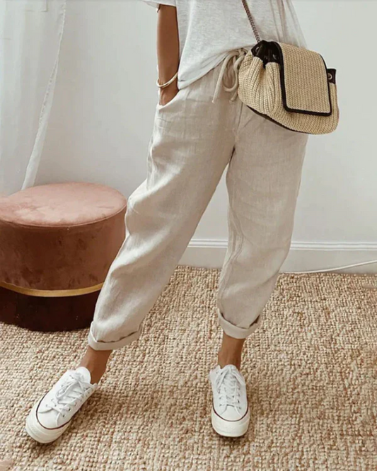 Women's Trousers | Breathable Linen & Relaxed Casual Style