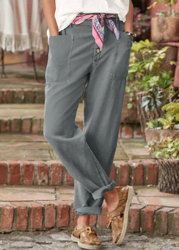 Women's Trousers | Button Front Tapered Fit