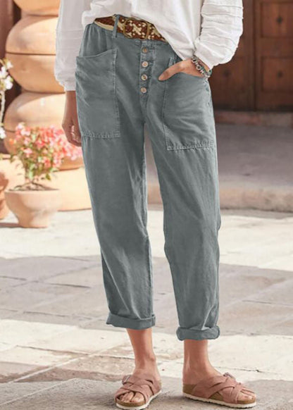 Women's Trousers | Button Front Tapered Fit