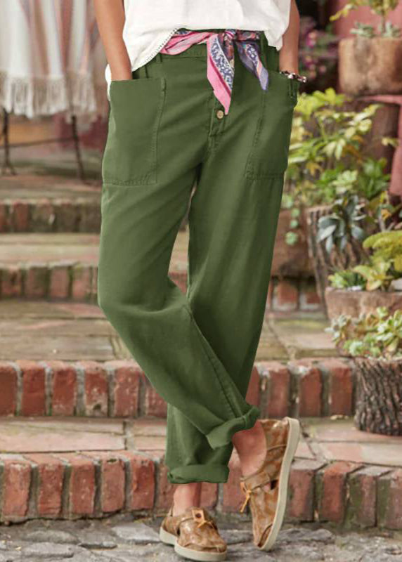 Women's Trousers | Button Front Tapered Fit
