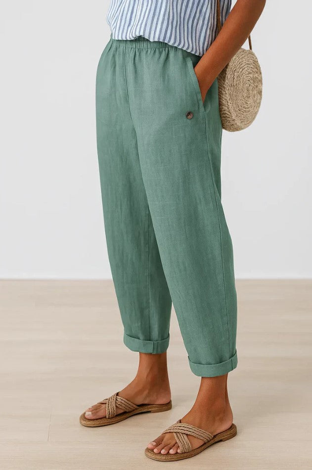 Women's Trousers | Relaxed Fit & Elastic Waistband