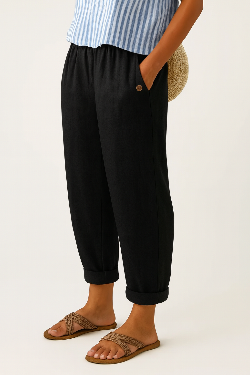 Women's Trousers | Relaxed Fit & Elastic Waistband