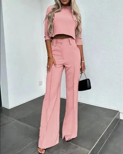 Women's Two Piece Summer Set | Cropped Top Co-ord