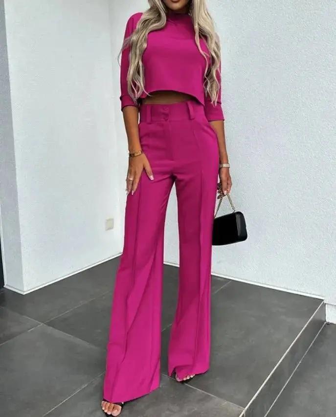 Women's Two Piece Summer Set | Cropped Top Co-ord