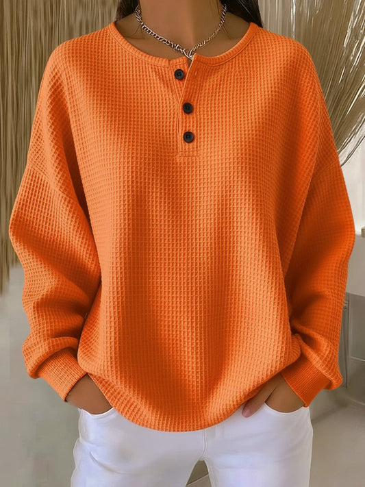 Women's Waffle Knit Jumper | Warm & Cosy for Autumn