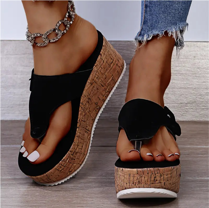 Women's Wedge Sandals | Platform Thong Strap
