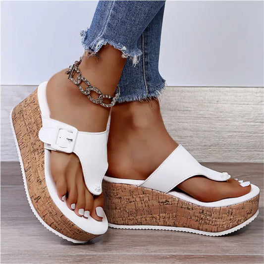 Women's Wedge Sandals | Platform Thong Strap