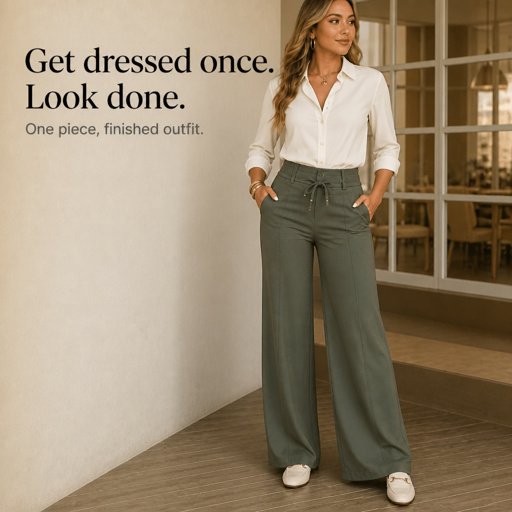 Women's Wide-Leg Cargo Pants | High-Waisted & Stretch Fit