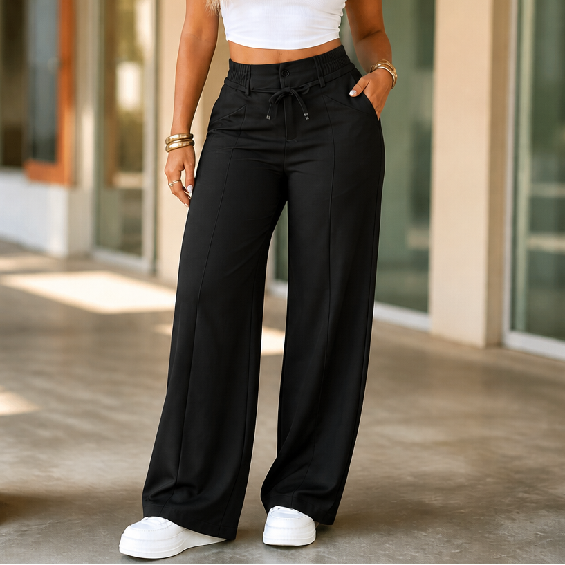 Women's Wide-Leg Cargo Pants | High-Waisted & Stretch Fit