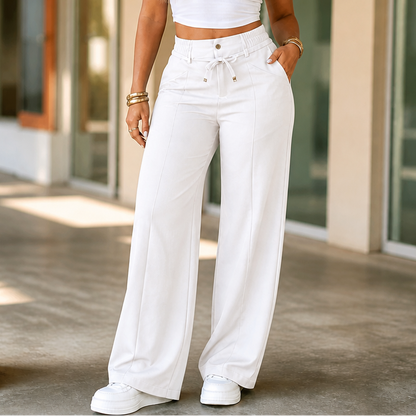 Women's Wide-Leg Cargo Pants | High-Waisted & Stretch Fit
