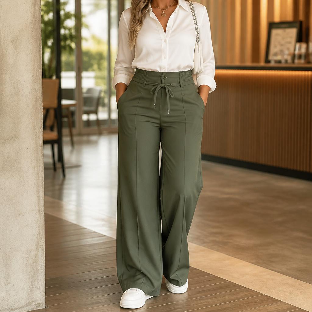 Women's Wide-Leg Cargo Pants | High-Waisted & Stretch Fit
