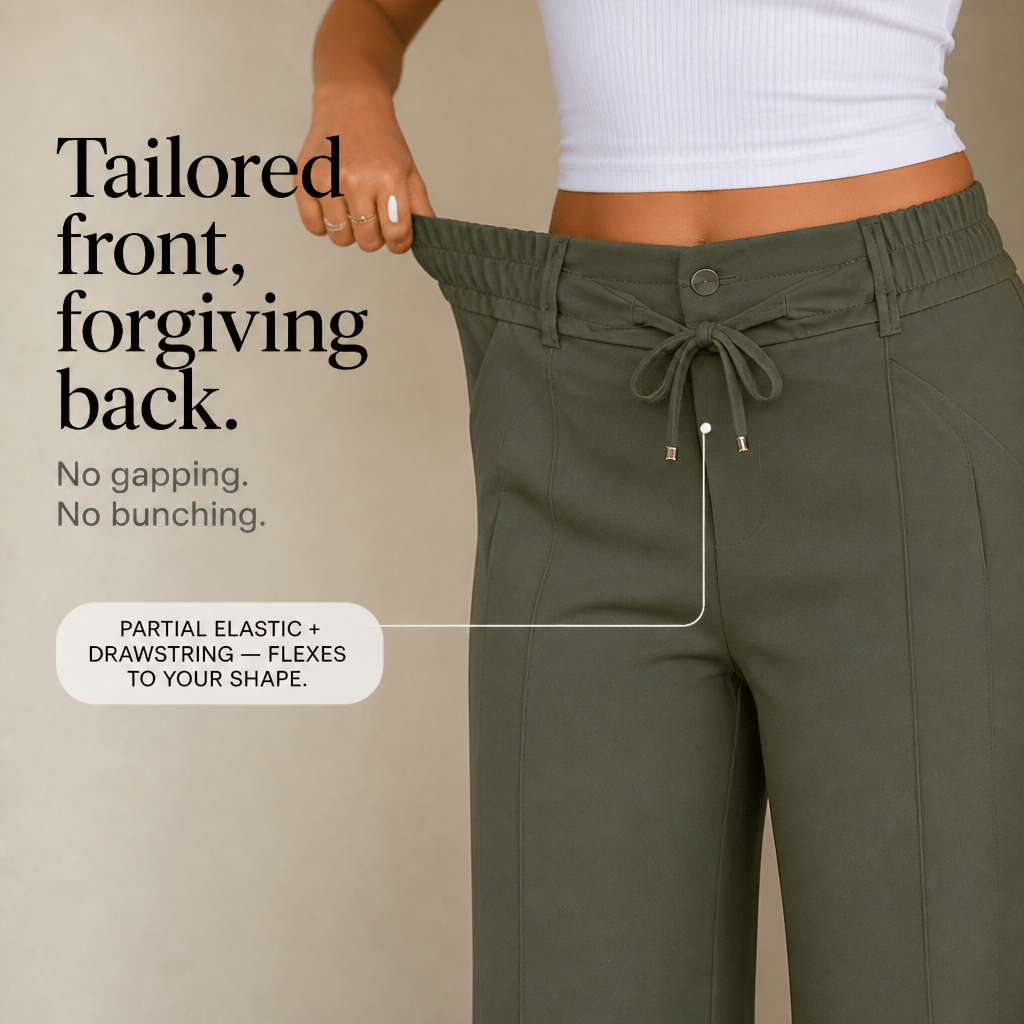Women's Wide-Leg Cargo Pants | High-Waisted & Stretch Fit