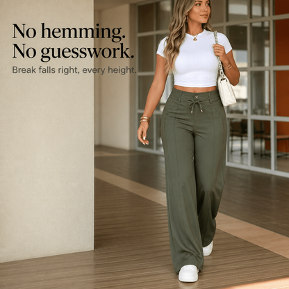 Women's Wide-Leg Cargo Pants | High-Waisted & Stretch Fit