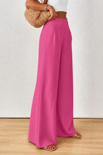 Women's Wide-Leg Trousers | High-Waisted & Pleated