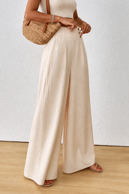 Women's Wide-Leg Trousers | High-Waisted & Pleated