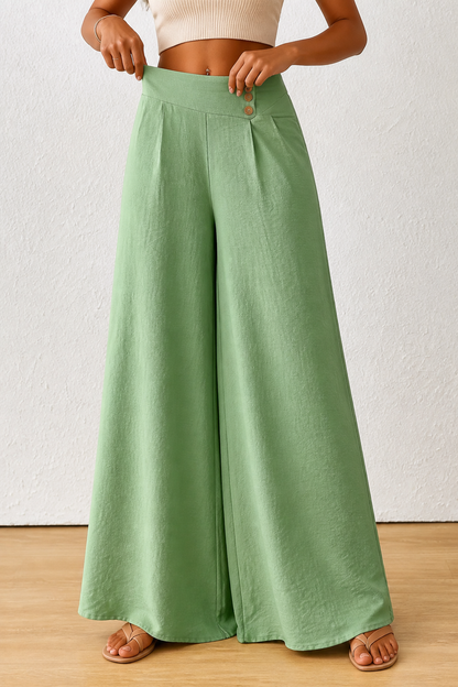 Women's Wide-Leg Trousers | High-Waisted & Pleated