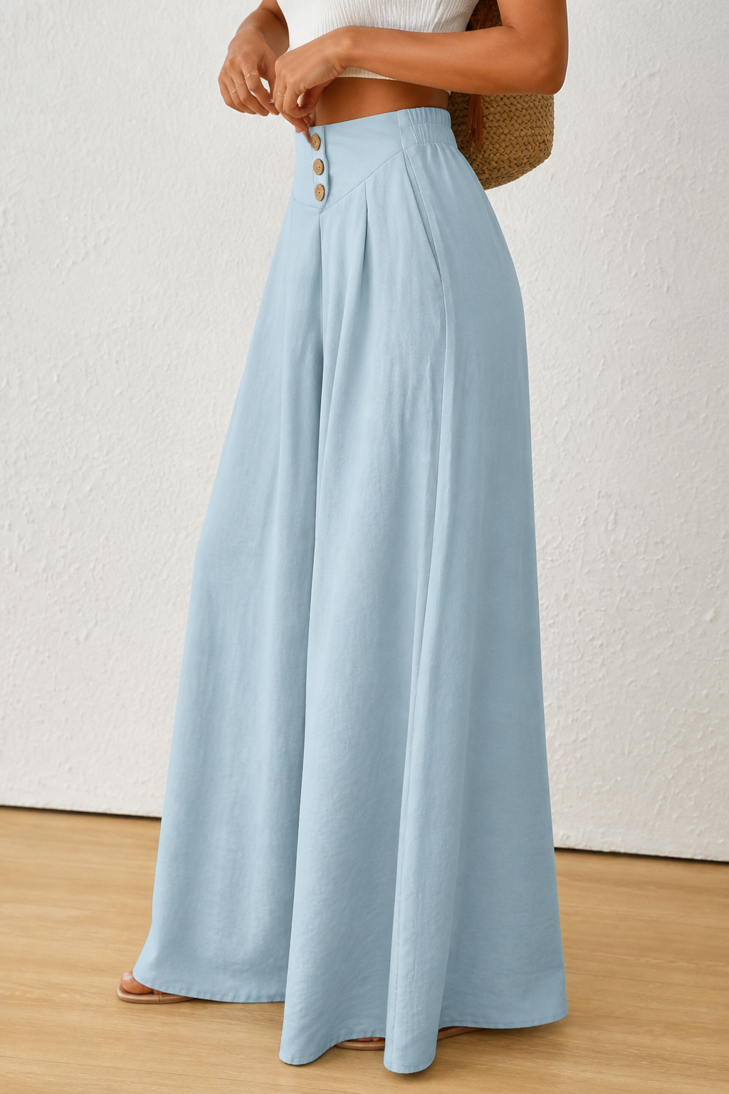 Women's Wide-Leg Trousers | High-Waisted & Pleated