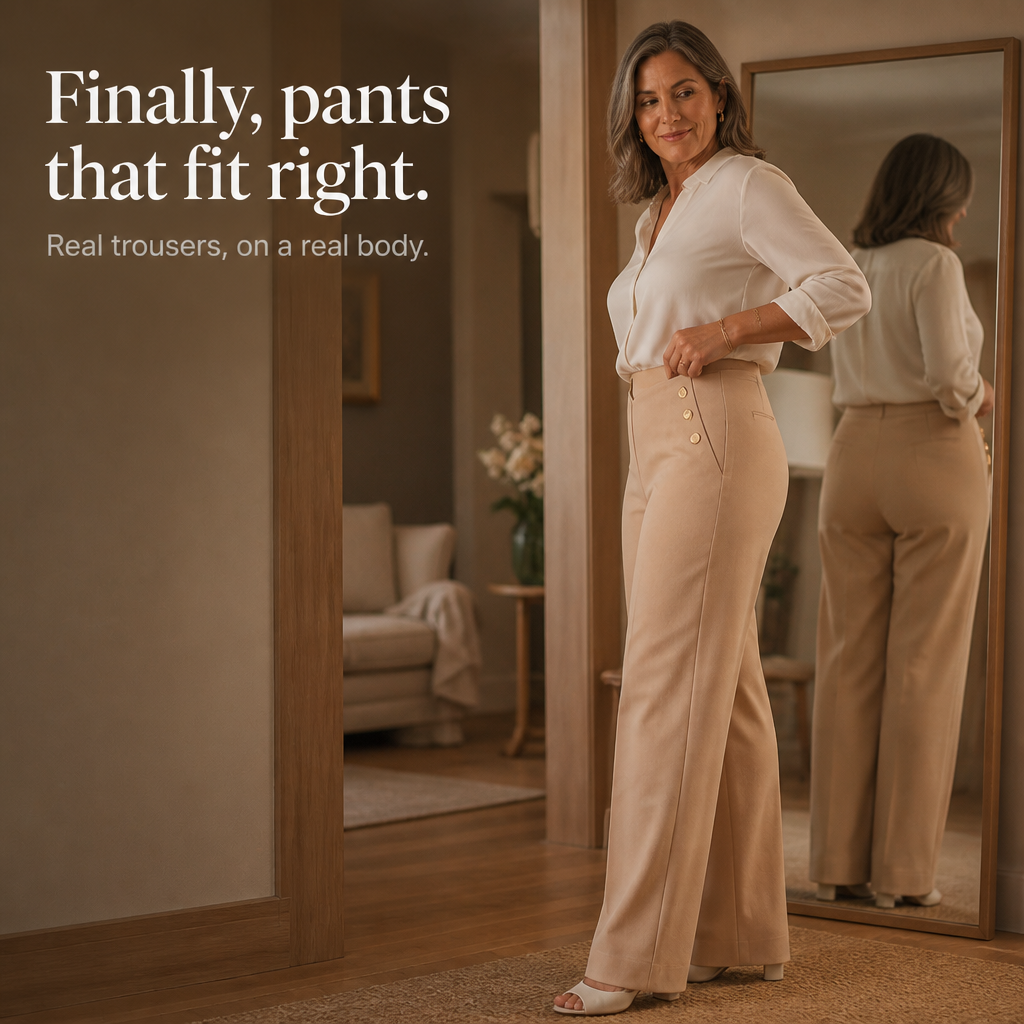 Women's Wide-Leg Trousers Pull-On High-Waisted Comfort