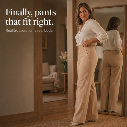 Women's Wide-Leg Trousers Pull-On High-Waisted Comfort