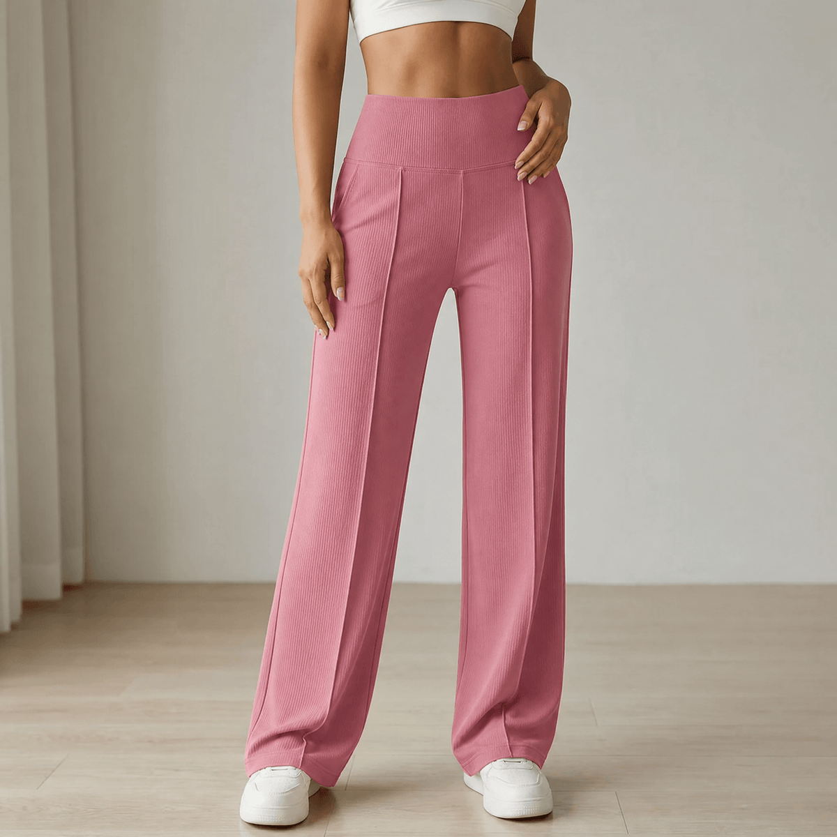 Women's Wide Leg Yoga Pants | Crossover Waist & Squat-Proof