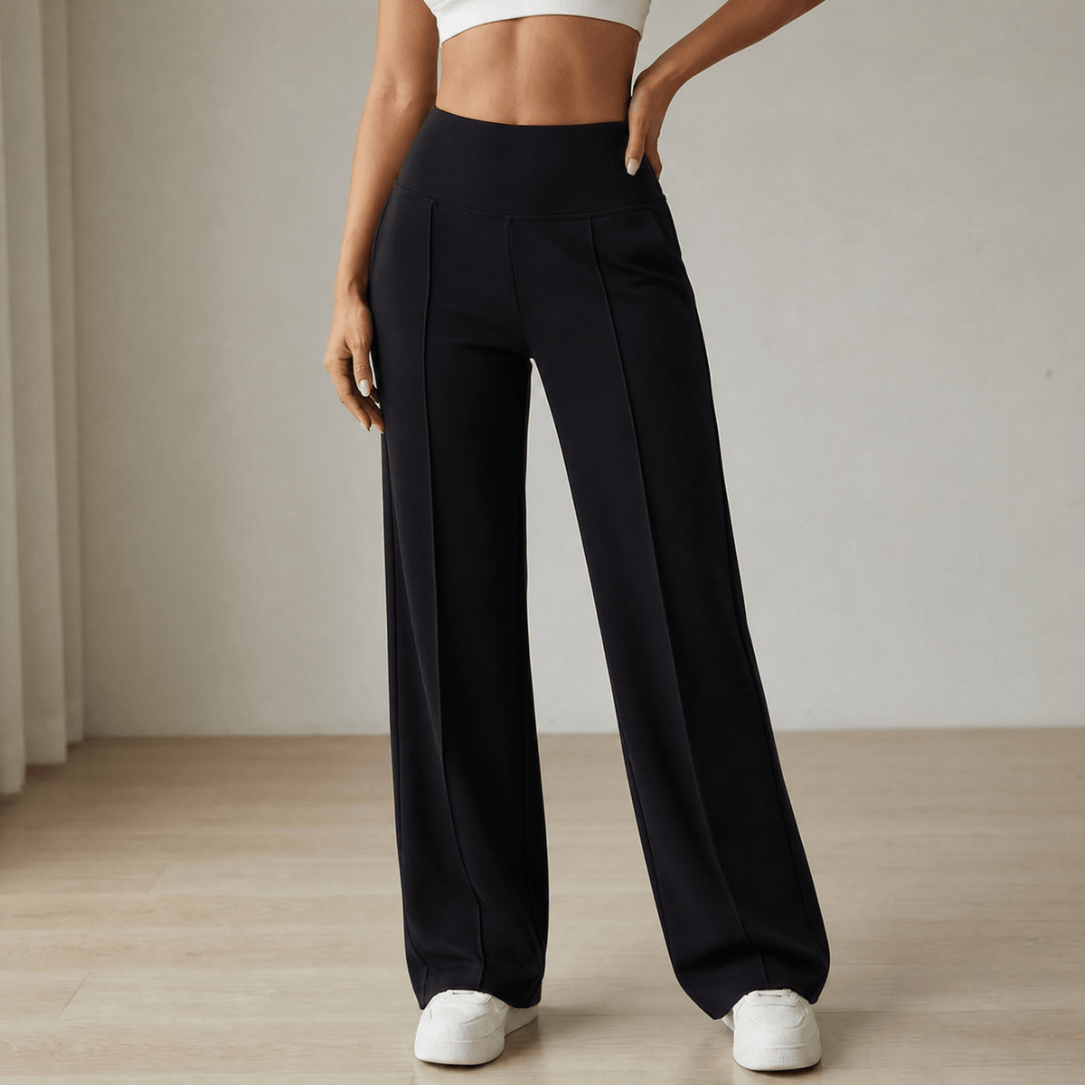 Women's Wide Leg Yoga Pants | Crossover Waist & Squat-Proof