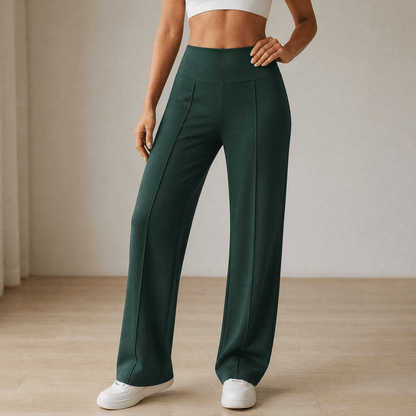 Women's Wide Leg Yoga Pants | Crossover Waist & Squat-Proof