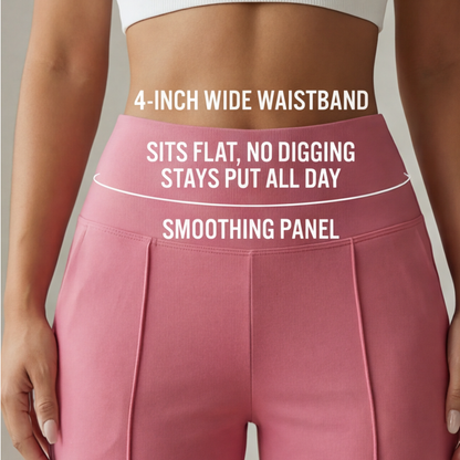 Women's Wide Leg Yoga Pants | Crossover Waist & Squat-Proof